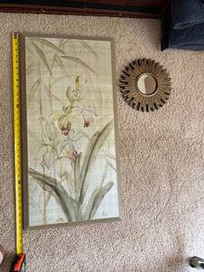 Blum Floral Wall Art Print Framed Orchid Botanical Panel 36in