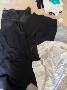 Womens Mixed Clothing Lot Argo Dress Leather Pants Blouse 4 Pc