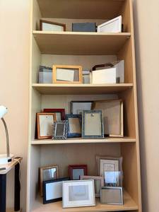 Assorted Picture Frame Lot Mixed Sizes Wood Metal Tabletop Wall Decor