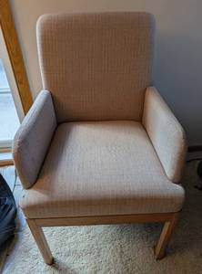 Upholstered Armchair With Wood Frame
