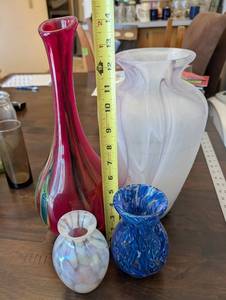 Assorted Art Glass Vases (Lot of 4)