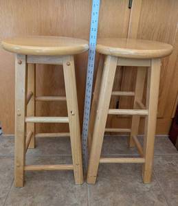Wooden Bar Stools (Lot of 2)