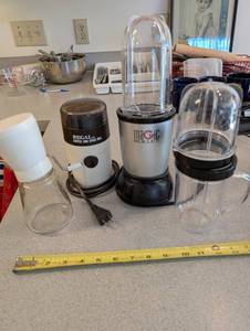 Mixed Coffee Grinder Lot With Magic Bullet & Regal Mills (Lot of 3)