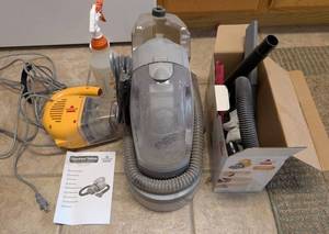 Bissell SpotBot Pet Carpet Cleaner With CleanView Deluxe Handheld Vacuum & Accessories