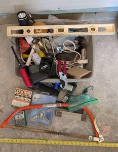 Mixed Tool & Hardware Lot With Wen Slimline 38 Cordless Drill