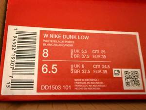 lot 69 image: Nike Dunk Lows - Womens 8 Mens 6.5