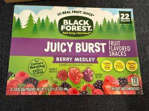 lot 205 image: 5 X 22Ct Packs Of Black Forest Juicy Burst Gummies