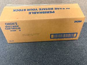 lot 224 image: 12 X 8Ct Packs Of ChichiS Whole Wheat Flour Tortillas