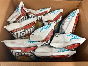 lot 225 image: 8 Bags Of Toms Salt And Vinegar Chips