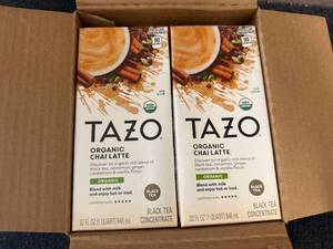 lot 232 image: 6 Containers Fo Tazo Organic Black Tea Concentrate