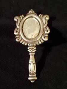 lot 15 image: Highly Collectible Los Castillo Sterling Silver Hand Mirror Brooch