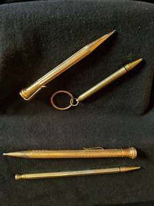 lot 33 image: 2 Antique Gold Filled Wahl Eversharp Mechanical Pencils Plus 2 Others