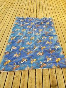 lot 61 image: Vitage Twin Bed Cowboy Rodeo Blanket