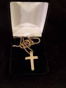 lot 74 image: Beautiful Sterling Silver Cross Necklace