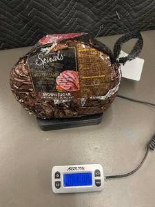 lot 110 image: L - Smithfield Spiral Sliced Smoked Ham - Brown Sugar Glaze Packet Included - Approx 8 Lbs