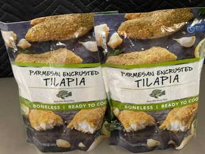 lot 118 image: A - Parmesan Encrusted Tilapia - Boneless, Ready to Cook (2-Pack) 48ozs Total
