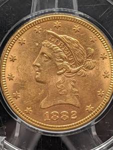 lot 2 image: Liberty Head $10 Gold Eagle 1882 Coin