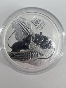 lot 33 image: Perth Mint Lunar II Year of the Rat Silver Coin 12 oz .9999 Ag 50c Australia 2020