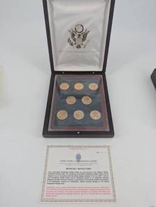 lot 58 image: 2009 United States Presidential Dollars - 9-Coin Display Collection (Philadelphia & Denver Mint)