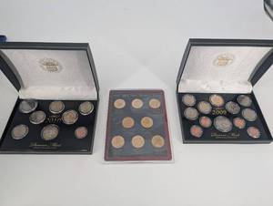 lot 66 image: Presidential Dollars Denver Mint Sets 2009 & 2010 - Never-Circulated Card & Boxed Sets