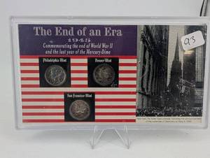 lot 67 image: 1945 Mercury Dimes End of an Era - 3-Coin Set (PDS Mint)