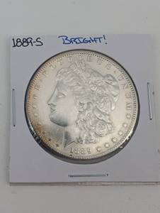lot 73 image: 1889-S Morgan Silver Dollar - United States One Dollar Silver Coin