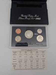 lot 112 image: United States Mint Silver Proof Set 1993