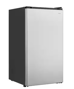 lot 9 image: Vissani 3.2 cu. ft. Mini Refrigerator in Stainless Steel, ENERGY STAR Model # HVAR32SE (Minor Transit Damage, See Photos)