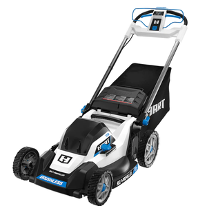 lot 29 image: HART 40V 20 Brushless Self-Propelled Electric Lawn Mower Kit (1) 6Ah Battery (1) Charger