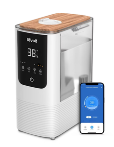 lot 35 image: Levoit 1.19 Gal.Oasis Mist Smart Humidifier Ultrasonic, Warm & Cool Mist, Bedroom Use, 300-500 sq. ft., No Filter Needed (Used)