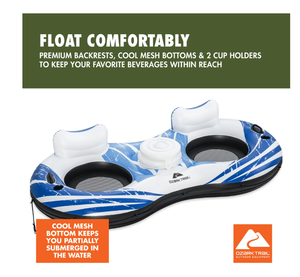 lot 96 image: Ozark Trail Rapid Rider Double 2-Person River Tube 710.5 With Built In Cooler