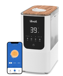 lot 104 image: Levoit Smart Cool and Warm Mist Top Fill Humidifier with Aromatherapy, 4.5L, OasisMist (Used)