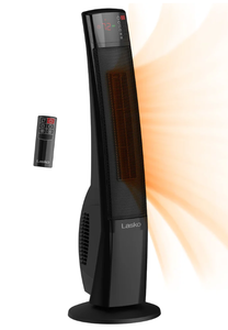 lot 221 image: Lasko 32 Digital Ceramic Tower Heater with Remote (black, model CT30796)