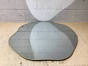 lot 41 image: Gold Asymmetrical Puddle Wall Mirror - Organic Shape 35 x 35 (Gold Paint On Frame Has Minor Transit Damage)