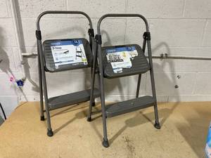 lot 98 image: LOT OF 2 Cosco 2 Step Folding Step Stools