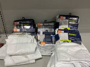 lot 414 image: LOT OF 6 Window Curtains (Variety Sizes)