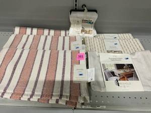 lot 301 image: LOT OF 7 Table Runners & Kitchen Rugs