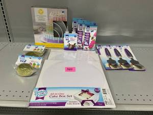 lot 309 image: LOT OF 13 Baked With Love Baking Merchandise & 3 Piece Round Pan