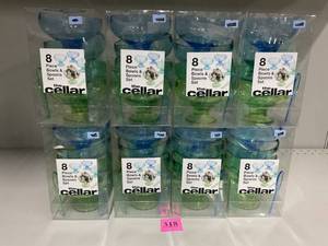 lot 318 image: LOT OF 8 The Cellar 8 Piece Bowls & Spoons Sets