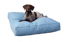 lot 178 image: Kensington Garden Casey Rectangle Indoor and Outdoor Pillow Dog Bed - L - Denim - 48 Inches (L), 6 Inches (H) x 36 Inches (W)