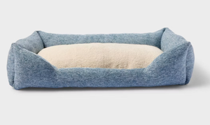 lot 179 image: Boots & Barkley Cuddler Dog Bed - L - Blue - 35.49 Inches (L), 7.02 Inches (H) x 23.79 Inches (W)