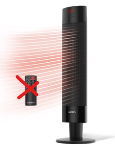 lot 195 image: Lasko Ceramic Pedestal Heater 1500W, Adjustable Thermostat, Portable, LED Display, ETL Listed (Missing Remote, Slightly Used)