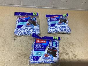 lot 150 image: LOT OF 3 O-Cedar Rinse Clean Mop Refills  (2 Packs)