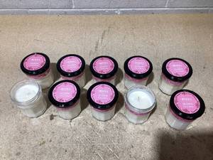 lot 154 image: LOT OF 10 Mrs. Meyers Clean Day Soy Candles (Peppermint Scent)