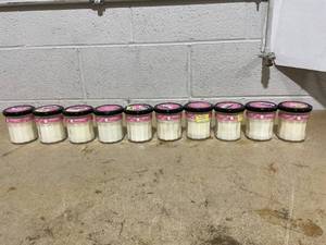 lot 263 image: LOT OF 10 Mrs. Meyers Clean Day Soy Candles (Peppermint Scent)
