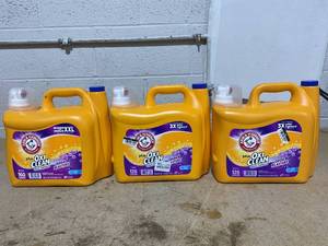 lot 270 image: LOT OF 3 Arm & Hammer Plus Oxi Clean Laundry Detergent