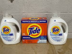 lot 272 image: LOT OF 3 Tide Powder & Liquid Detergent