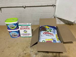 lot 279 image: LOT OF 4 Oxi Clean Powder, Borax Laundry Booster, Ariel Powder (Laundry)