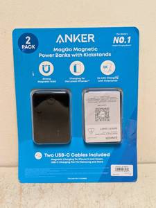 lot 4 image: NEW ANKER MAGGO MAGNETIC POWER BANK 2PK