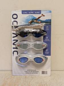 lot 7 image: NEW OCEANIC SWIM GOGGLES 3PK